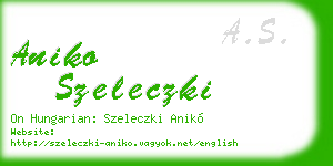 aniko szeleczki business card