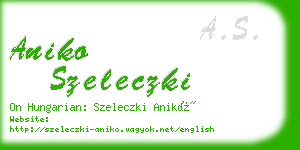 aniko szeleczki business card